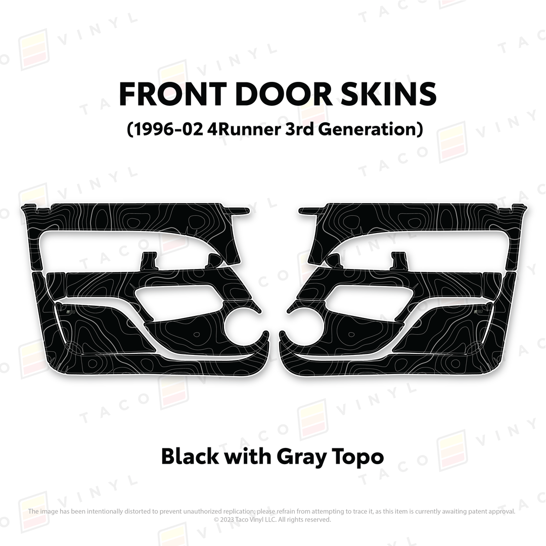 Taco Vinyl Protective Vinyl Door Skins for 4Runner (1996-2002)