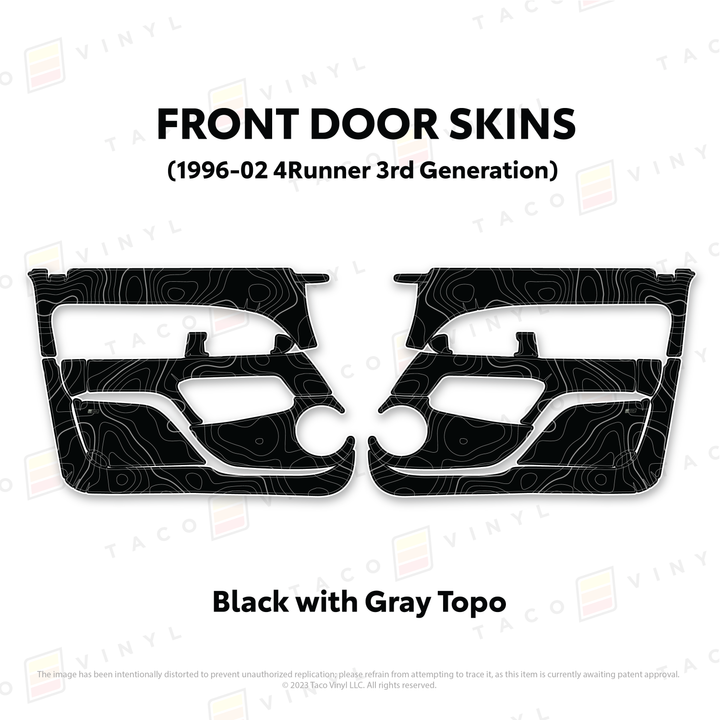 Taco Vinyl Protective Vinyl Door Skins for 4Runner (1996-2002)