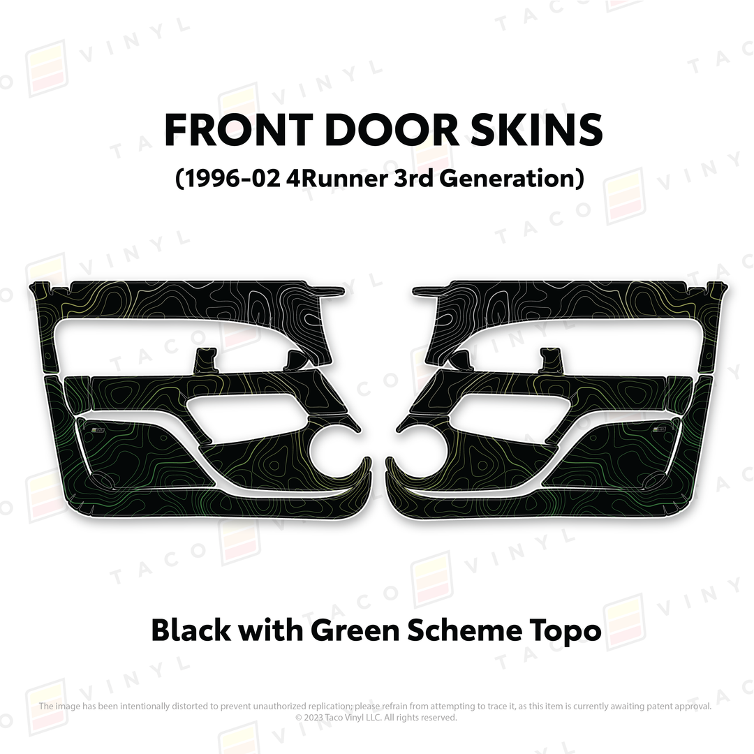 Taco Vinyl Protective Vinyl Door Skins for 4Runner (1996-2002)