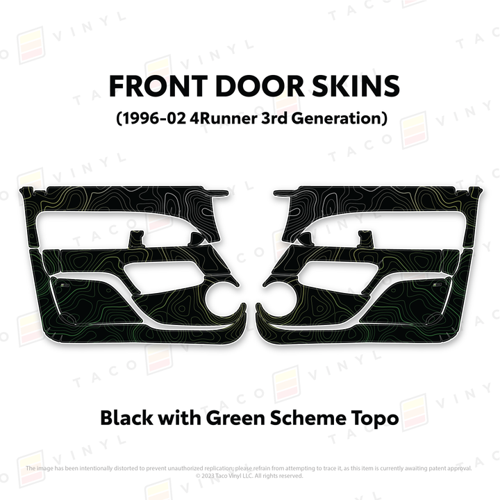Taco Vinyl Protective Vinyl Door Skins for 4Runner (1996-2002)