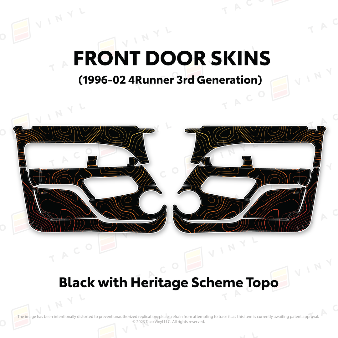 Taco Vinyl Protective Vinyl Door Skins for 4Runner (1996-2002)