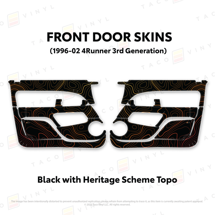 Taco Vinyl Protective Vinyl Door Skins for 4Runner (1996-2002)