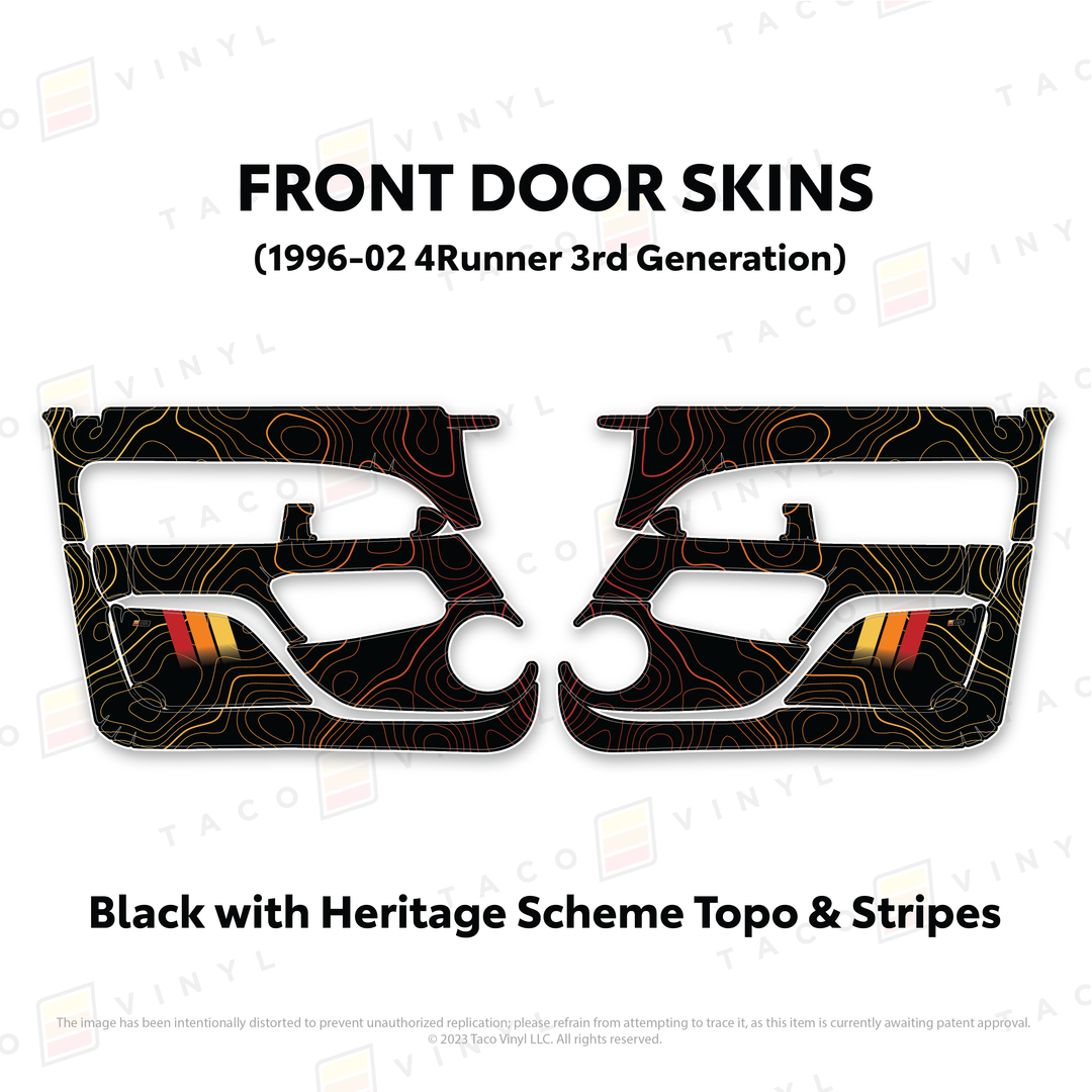 Taco Vinyl Protective Vinyl Door Skins for 4Runner (1996-2002)