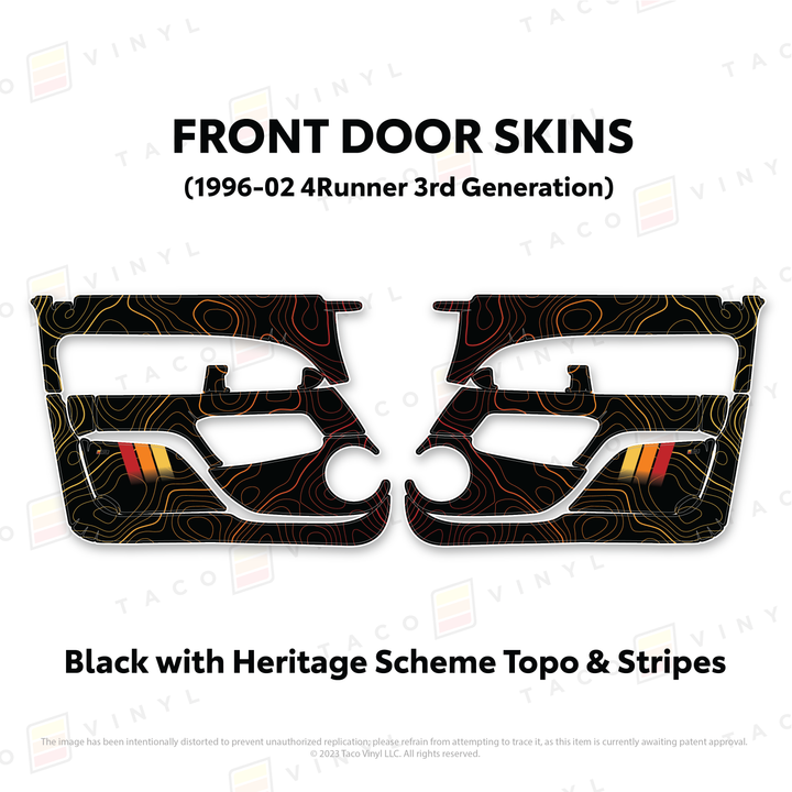 Taco Vinyl Protective Vinyl Door Skins for 4Runner (1996-2002)
