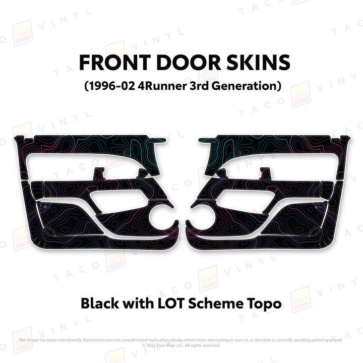Taco Vinyl Protective Vinyl Door Skins for 4Runner (1996-2002)