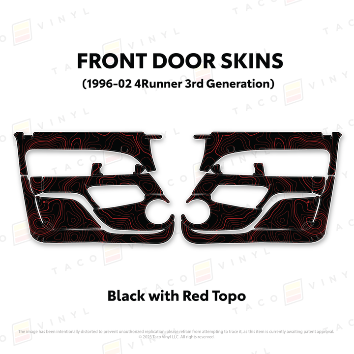 Taco Vinyl Protective Vinyl Door Skins for 4Runner (1996-2002)
