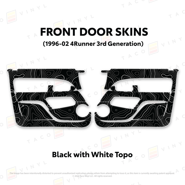 Taco Vinyl Protective Vinyl Door Skins for 4Runner (1996-2002)