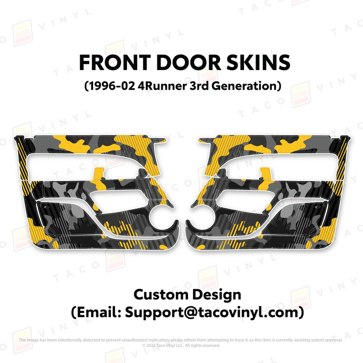 Taco Vinyl Protective Vinyl Door Skins for 4Runner (1996-2002)