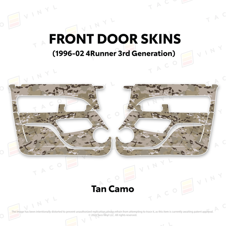 Taco Vinyl Protective Vinyl Door Skins for 4Runner (1996-2002)