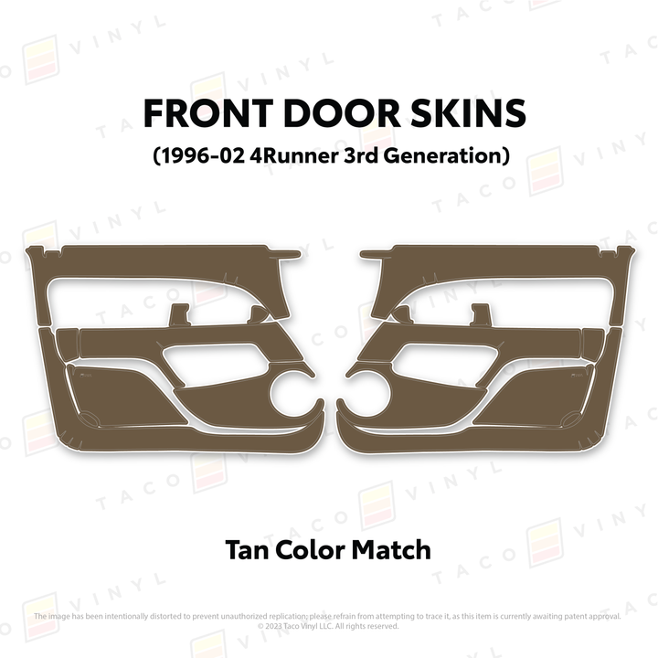 Taco Vinyl Protective Vinyl Door Skins for 4Runner (1996-2002)
