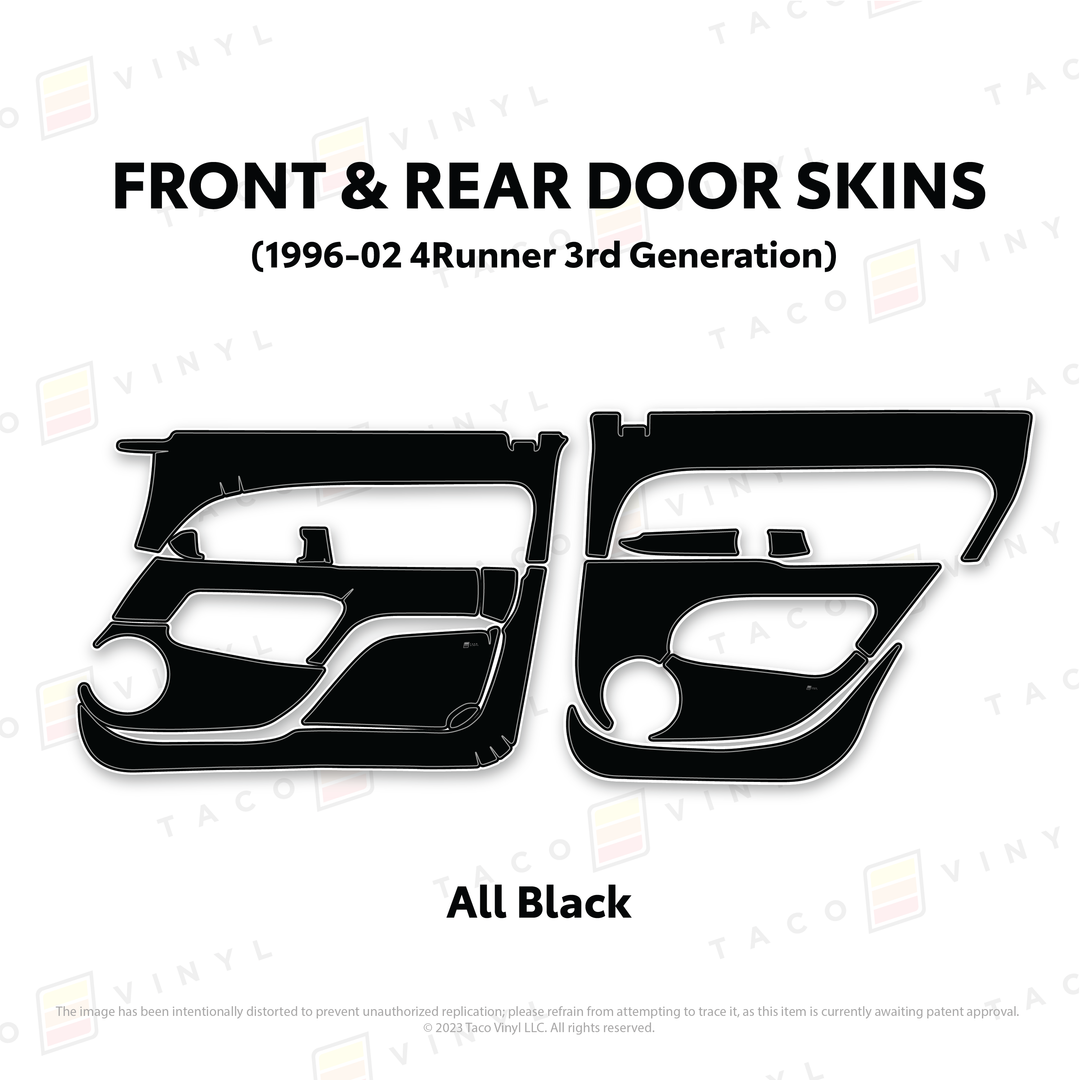 Taco Vinyl Protective Vinyl Door Skins for 4Runner (1996-2002)