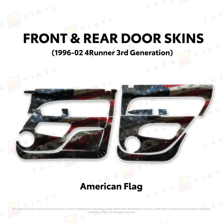 Taco Vinyl Protective Vinyl Door Skins for 4Runner (1996-2002)