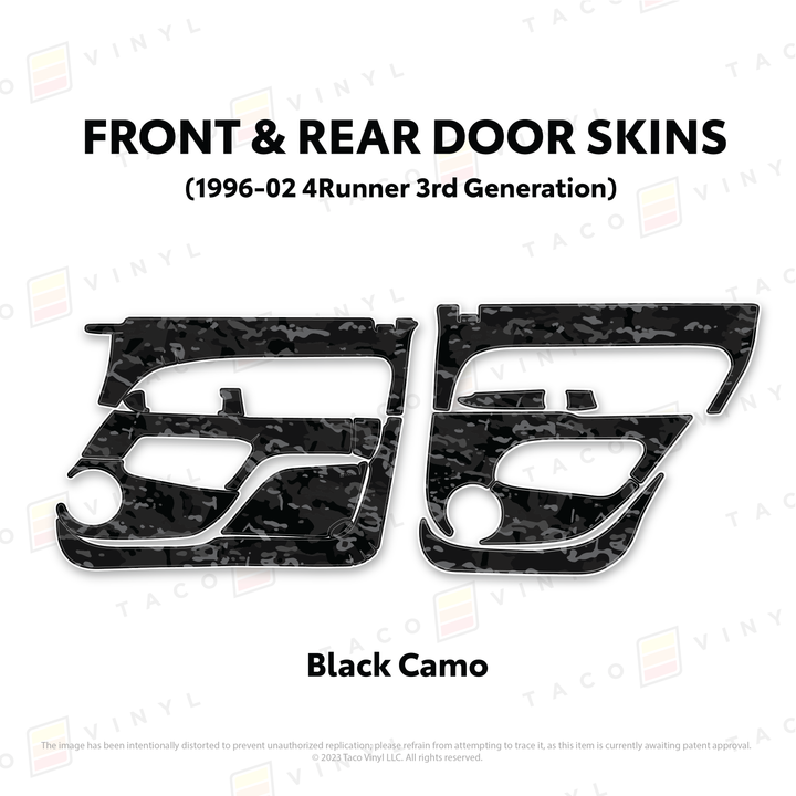 Taco Vinyl Protective Vinyl Door Skins for 4Runner (1996-2002)