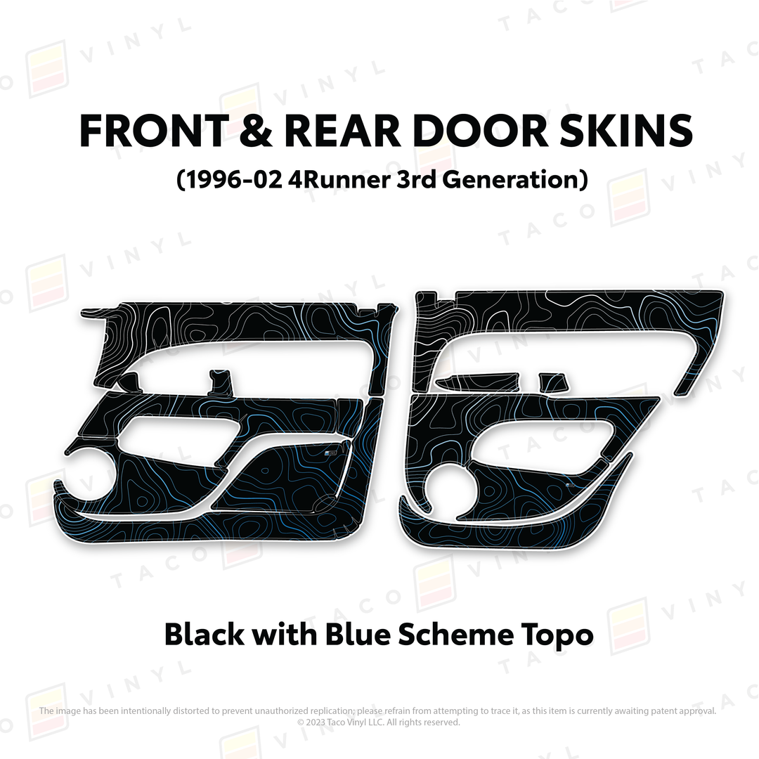 Taco Vinyl Protective Vinyl Door Skins for 4Runner (1996-2002)