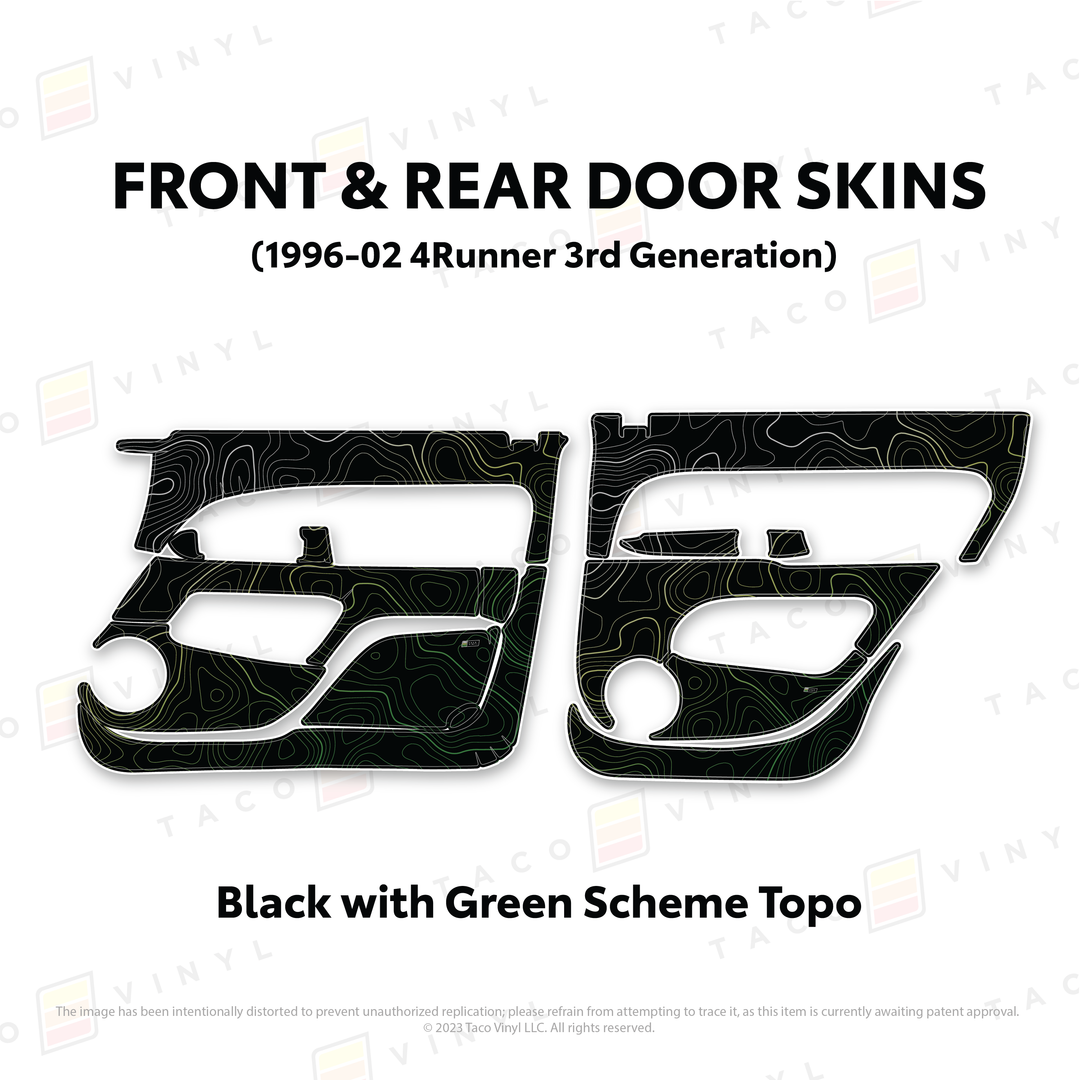 Taco Vinyl Protective Vinyl Door Skins for 4Runner (1996-2002)