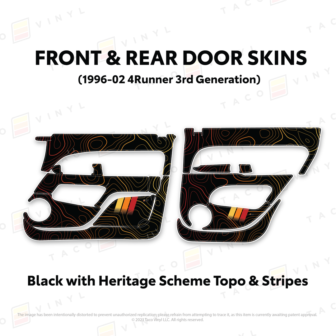 Taco Vinyl Protective Vinyl Door Skins for 4Runner (1996-2002)