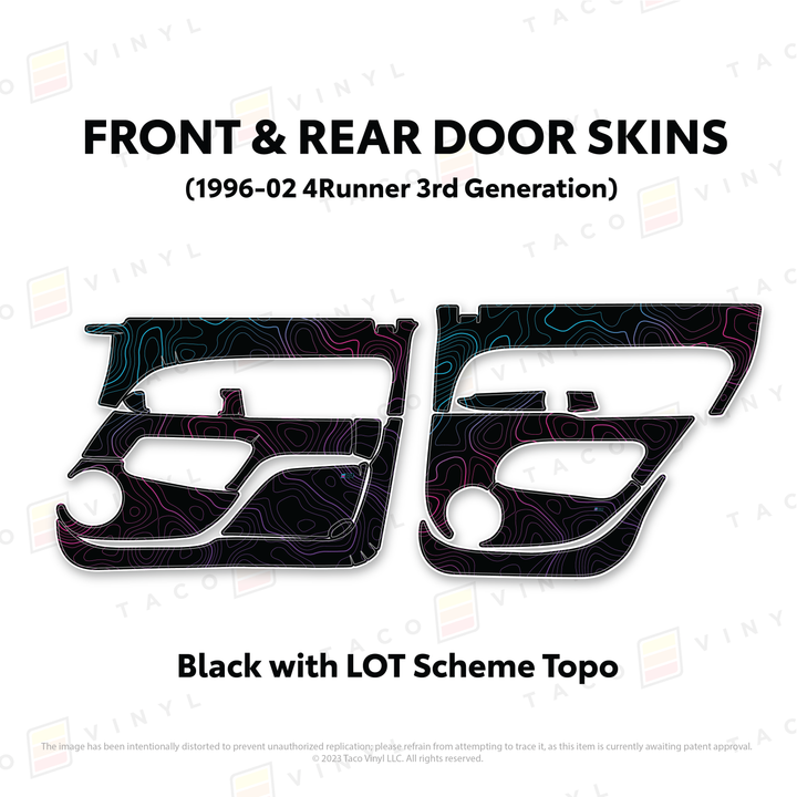Taco Vinyl Protective Vinyl Door Skins for 4Runner (1996-2002)