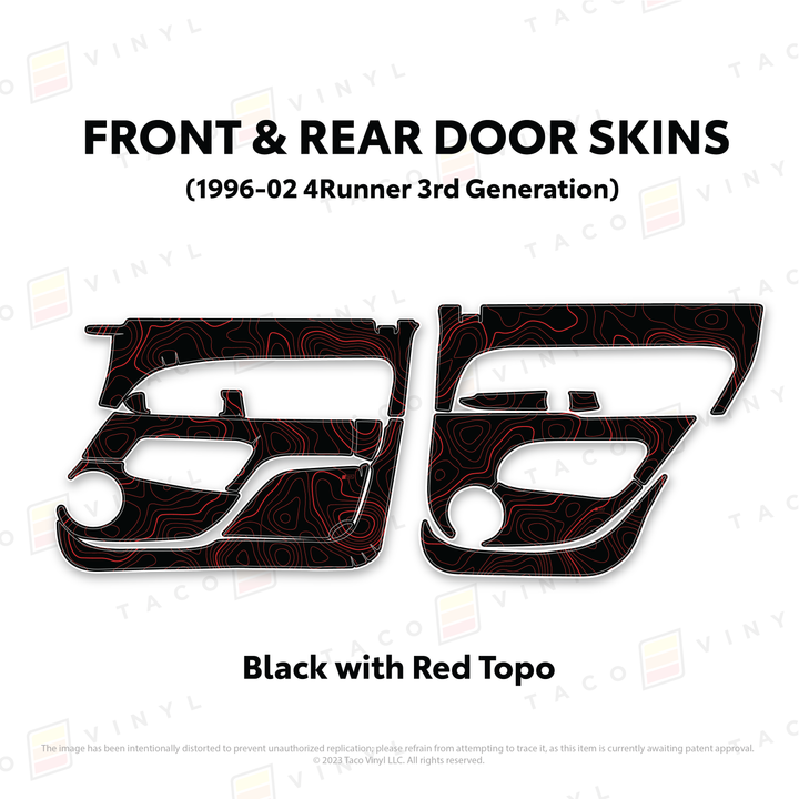 Taco Vinyl Protective Vinyl Door Skins for 4Runner (1996-2002)