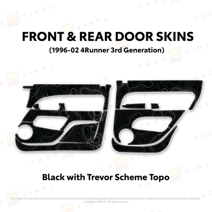 Taco Vinyl Protective Vinyl Door Skins for 4Runner (1996-2002)