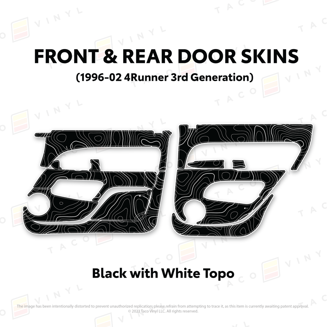 Taco Vinyl Protective Vinyl Door Skins for 4Runner (1996-2002)