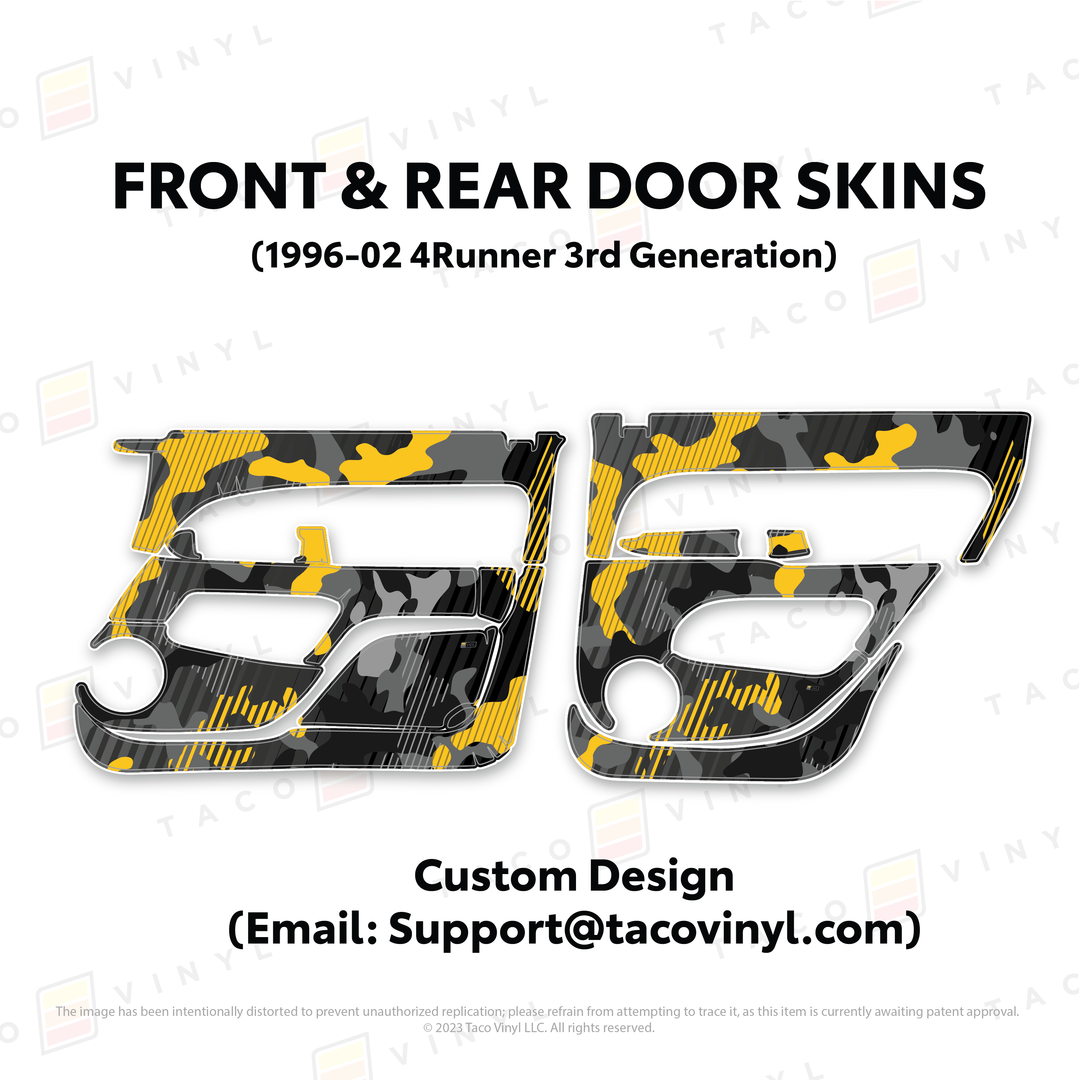 Taco Vinyl Protective Vinyl Door Skins for 4Runner (1996-2002)