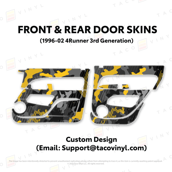 Taco Vinyl Protective Vinyl Door Skins for 4Runner (1996-2002)