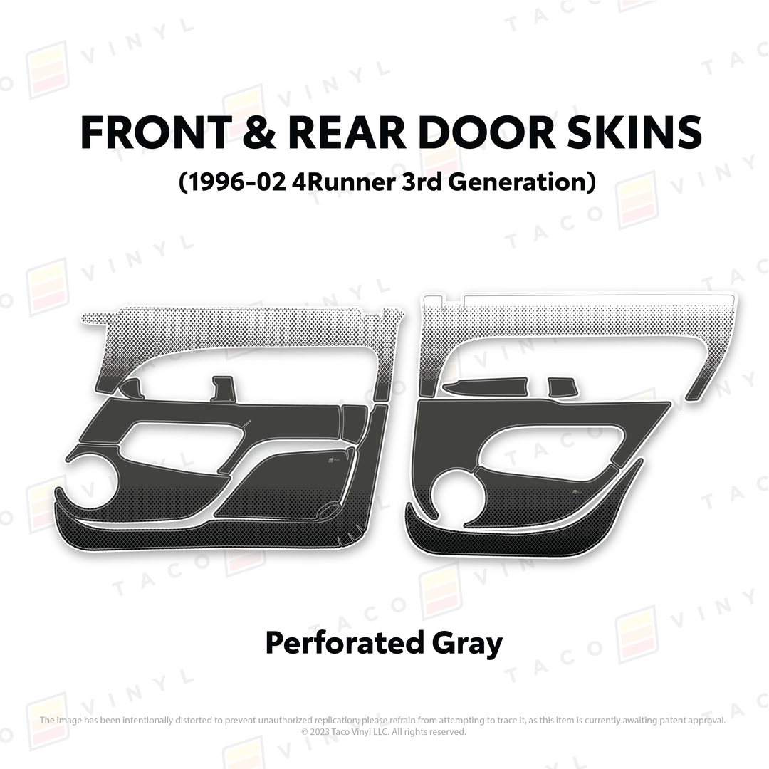 Taco Vinyl Protective Vinyl Door Skins for 4Runner (1996-2002)