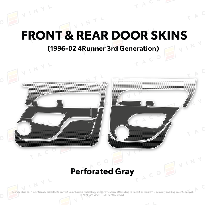 Taco Vinyl Protective Vinyl Door Skins for 4Runner (1996-2002)
