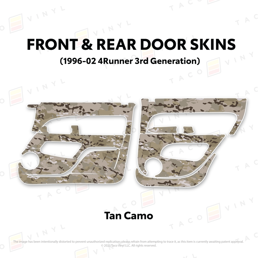 Taco Vinyl Protective Vinyl Door Skins for 4Runner (1996-2002)