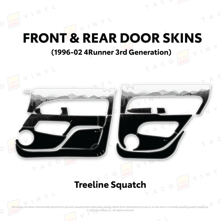 Taco Vinyl Protective Vinyl Door Skins for 4Runner (1996-2002)