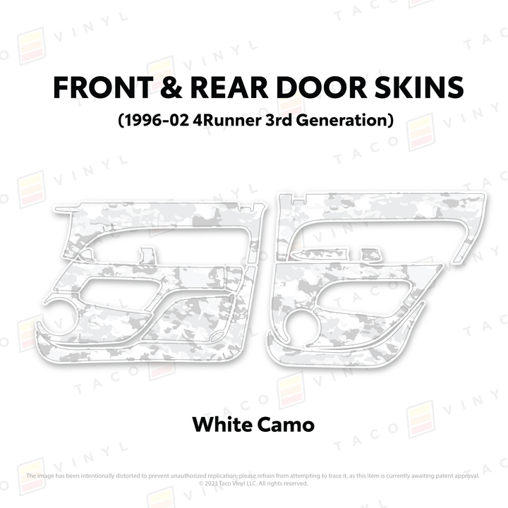 Taco Vinyl Protective Vinyl Door Skins for 4Runner (1996-2002)