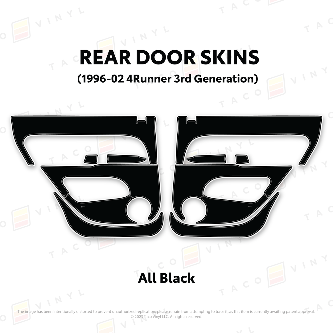 Taco Vinyl Protective Vinyl Door Skins for 4Runner (1996-2002)