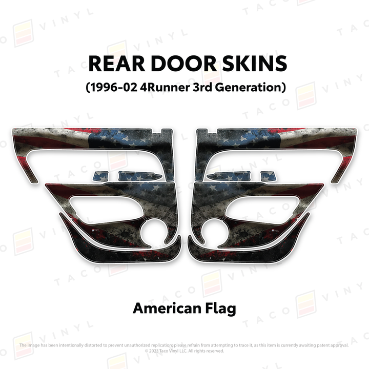 Taco Vinyl Protective Vinyl Door Skins for 4Runner (1996-2002)