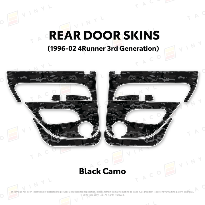 Taco Vinyl Protective Vinyl Door Skins for 4Runner (1996-2002)