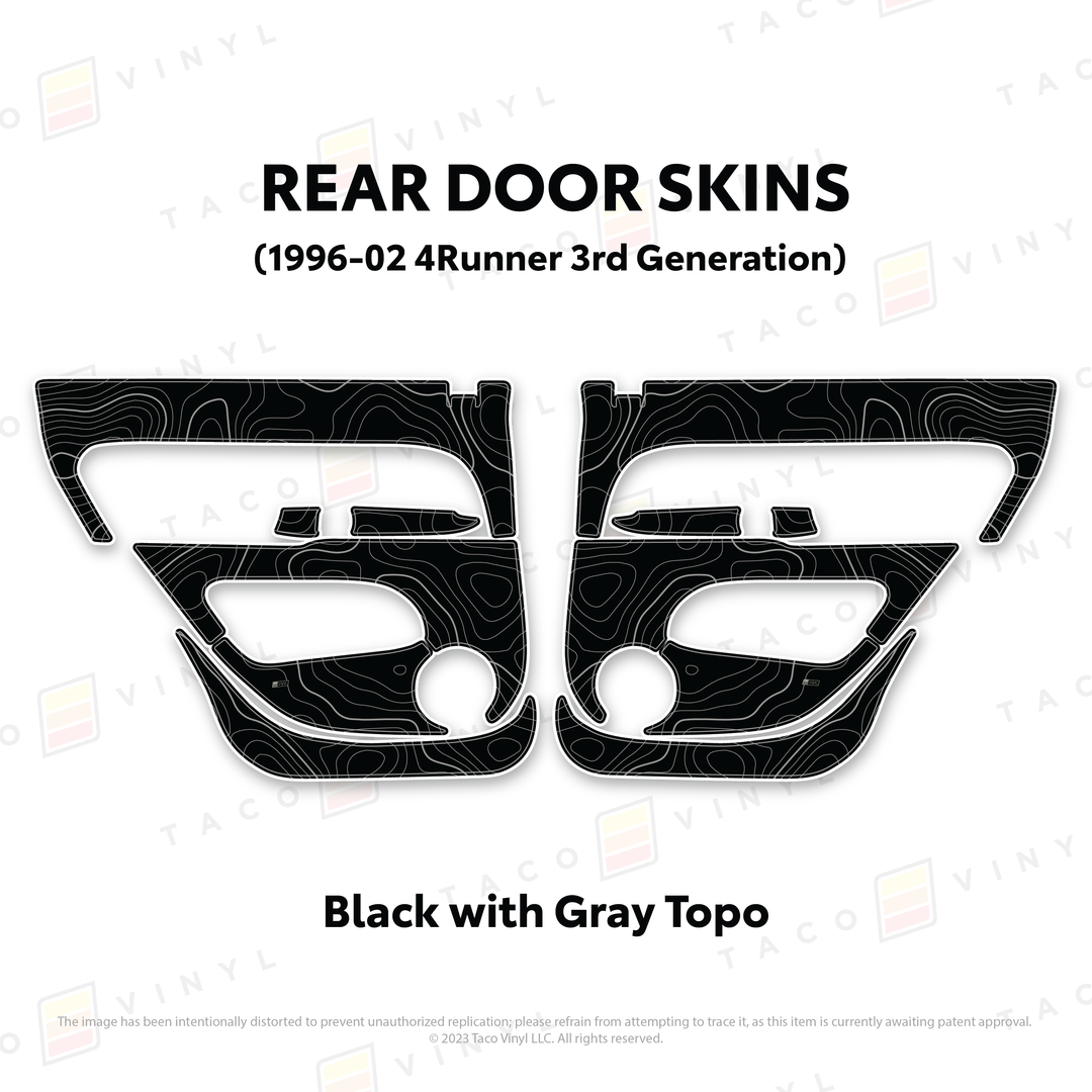 Taco Vinyl Protective Vinyl Door Skins for 4Runner (1996-2002)