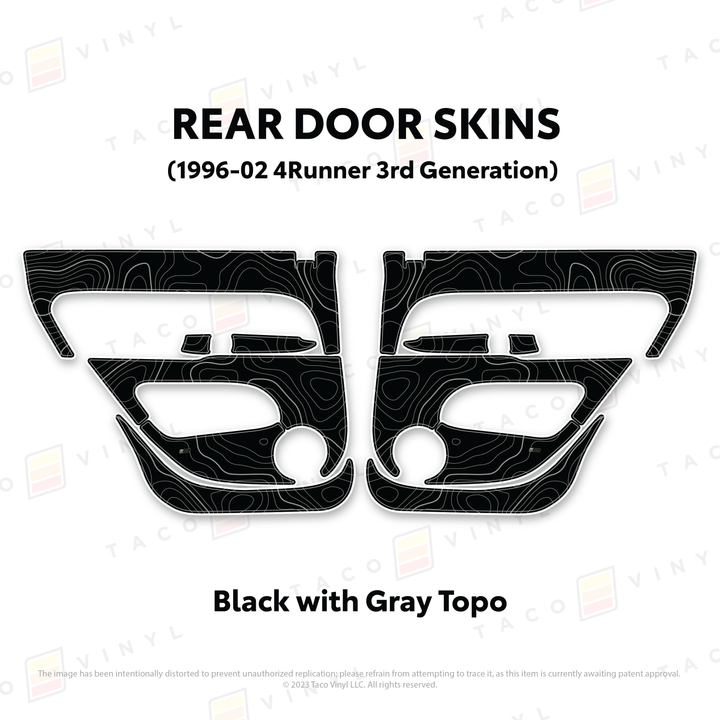 Taco Vinyl Protective Vinyl Door Skins for 4Runner (1996-2002)