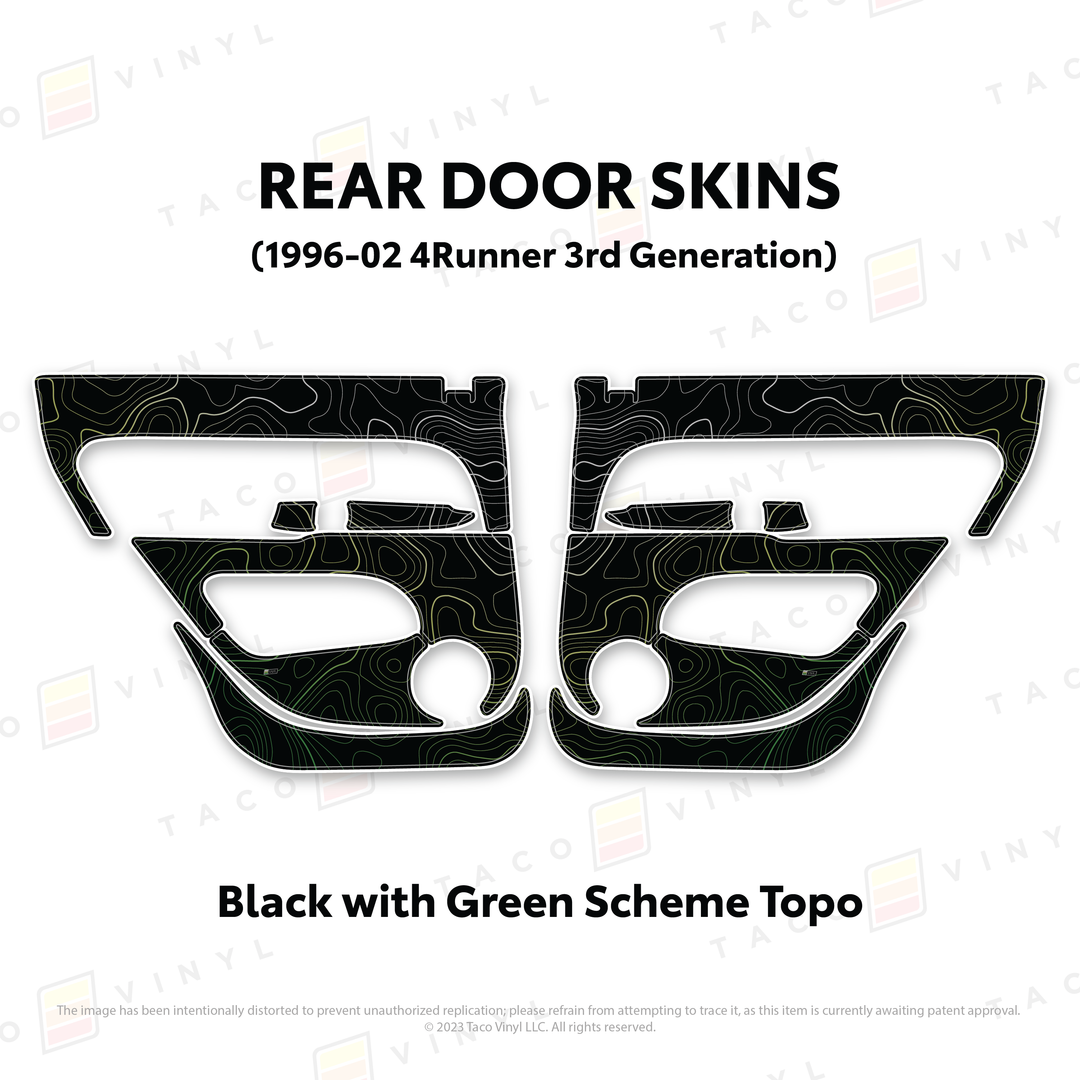 Taco Vinyl Protective Vinyl Door Skins for 4Runner (1996-2002)
