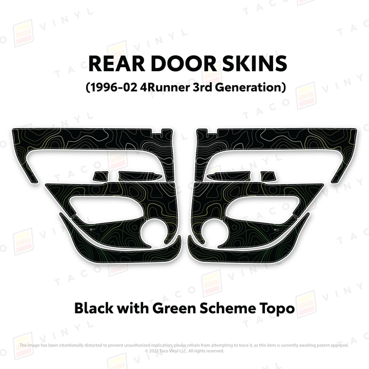 Taco Vinyl Protective Vinyl Door Skins for 4Runner (1996-2002)