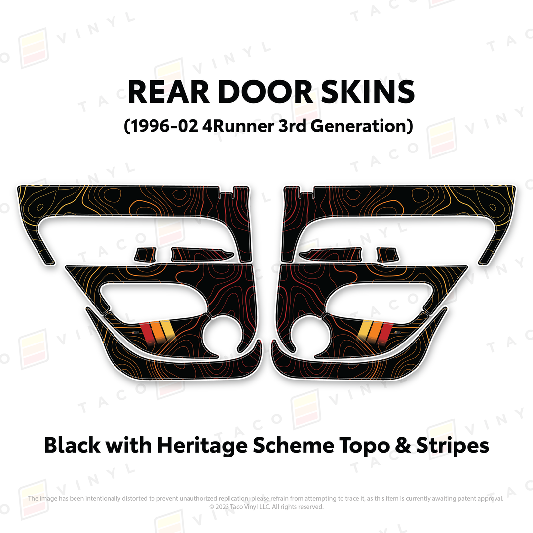 Taco Vinyl Protective Vinyl Door Skins for 4Runner (1996-2002)