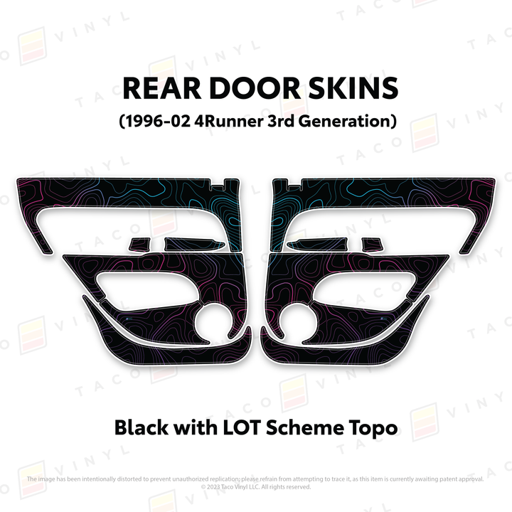 Taco Vinyl Protective Vinyl Door Skins for 4Runner (1996-2002)