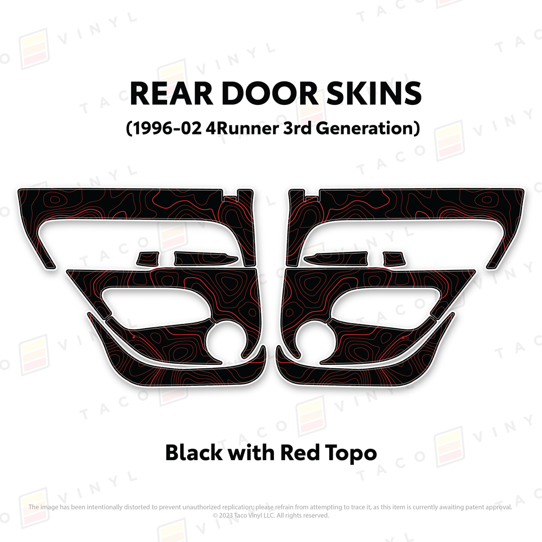 Taco Vinyl Protective Vinyl Door Skins for 4Runner (1996-2002)