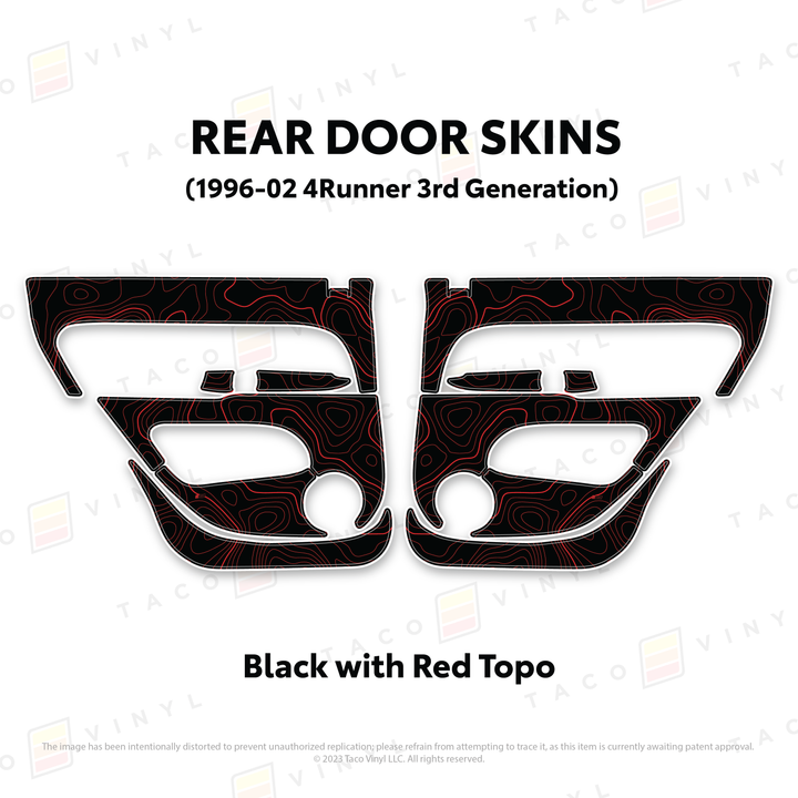 Taco Vinyl Protective Vinyl Door Skins for 4Runner (1996-2002)