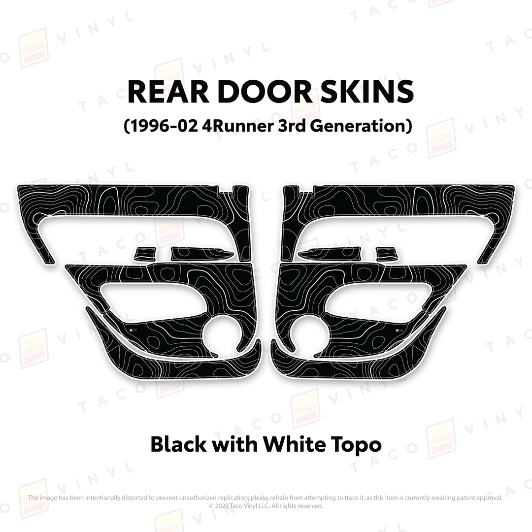 Taco Vinyl Protective Vinyl Door Skins for 4Runner (1996-2002)