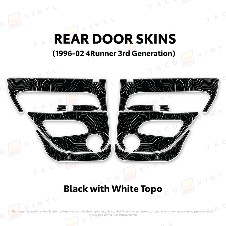 Taco Vinyl Protective Vinyl Door Skins for 4Runner (1996-2002)