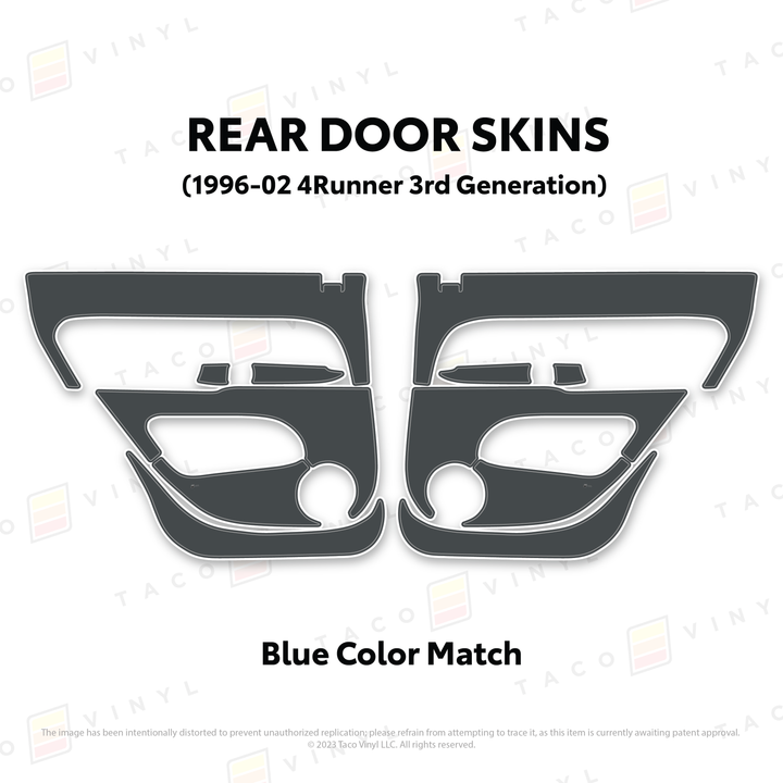 Taco Vinyl Protective Vinyl Door Skins for 4Runner (1996-2002)