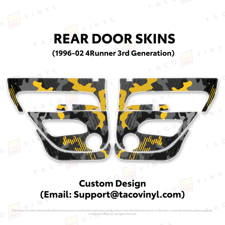 Taco Vinyl Protective Vinyl Door Skins for 4Runner (1996-2002)