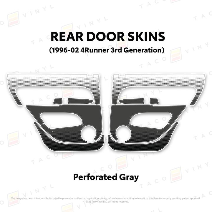 Taco Vinyl Protective Vinyl Door Skins for 4Runner (1996-2002)