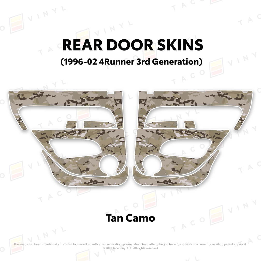 Taco Vinyl Protective Vinyl Door Skins for 4Runner (1996-2002)