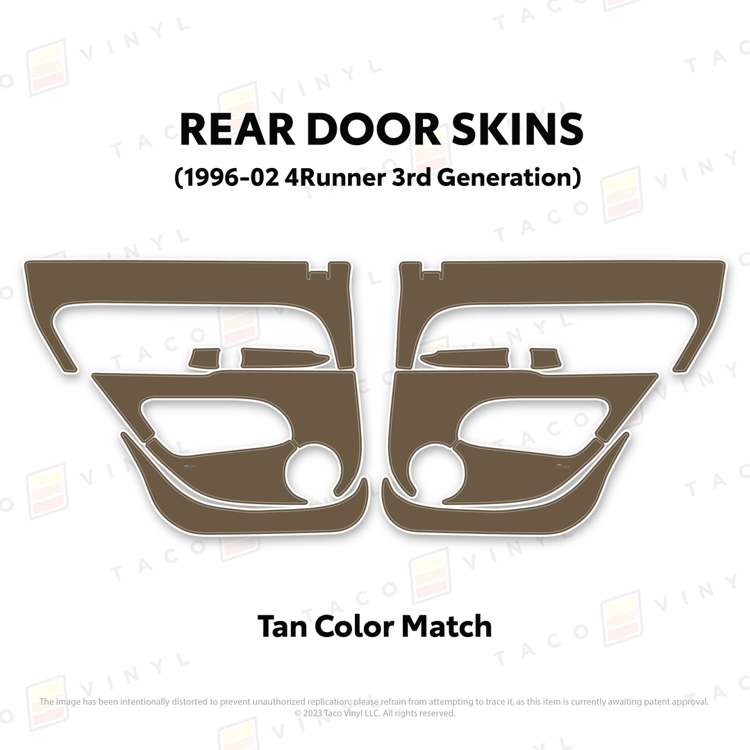 Taco Vinyl Protective Vinyl Door Skins for 4Runner (1996-2002)