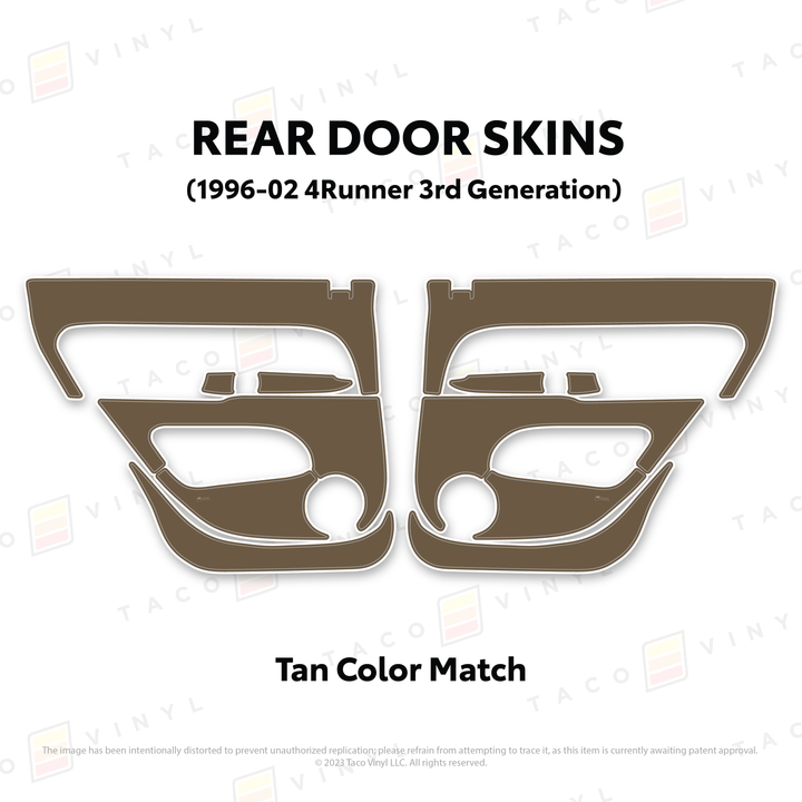 Taco Vinyl Protective Vinyl Door Skins for 4Runner (1996-2002)